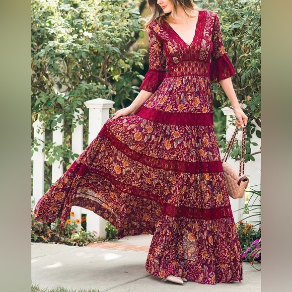 Free People FP One Dulce Maria Maxi Dress Sz 0 - Picture 2 of 6